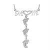 Personalized Engraving Baby Feets And Mom Necklace