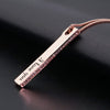 Personalized Engraving Vertical  Bar Necklace  Layer Necklace for Women paved crystal cuboid rose gold necklace  exquisite gift