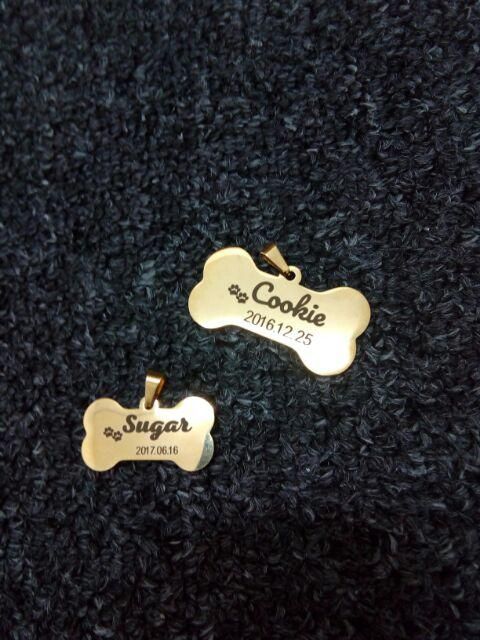 Personalized Free Engraving Pet Name Tags Customized Stainless Steel Dog Cat Bone ID Tag Collar Accessories Pendants