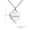 Personalized Frosted Name Necklaces Heart Shape Charm Pendant Custom Nameplated Sand Necklaces For Women Jewelry Gift