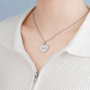 Personalized Frosted Name Necklaces Heart Shape Charm Pendant Custom Nameplated Sand Necklaces For Women Jewelry Gift