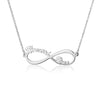 Personalized Infinity Name Necklace 925 Sterling Silver Customized Pendant Memory Statement Necklace Collier Kolye Jewelry
