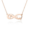 Personalized Infinity Name Necklace With Cute Footprint Customized Pendant Statement Necklace Custom Jewelry For Women Men