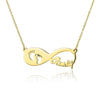 Personalized Infinity Name Necklace With Cute Footprint Customized Pendant Statement Necklace Custom Jewelry For Women Men