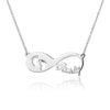 Personalized Infinity Name Necklace With Cute Footprint Customized Pendant Statement Necklace Custom Jewelry For Women Men