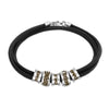 Personalized Leather Bracelet With Engraving Beads Family Name Engraved Bracelet Jewelry Gifts For Family