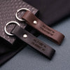 Personalized Leather Keychain Engrave Coordinates Messages Names Anniversary birthday Gift for Husband boyfriend father for men