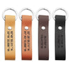 Personalized Leather Keychain Engrave Coordinates Messages Names Anniversary birthday Gift for Husband boyfriend father for men