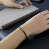 Personalized Men's Bracelet With Small Custom Beads Leather Chain With Peach Charms Vintage Stainless Steel Beads 2022 Style