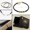 Personalized Men's Bracelet With Small Custom Beads Leather Chain With Peach Charms Vintage Stainless Steel Beads 2022 Style