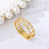 Personalized Name Rings Stainless Steel Gold  Custom Ring Jewelry Nameplate Rings For Women Girls Wedding Band Handmade