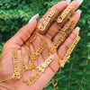 Personalized Old English Font Name Necklace Women Men Gothic Collar Mujer Customized Nameplate Gold Color Necklaces Pendents BFF
