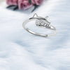 Personalized Pet Lover Jewelry Adjustable Ring Cute Cat Ears Paw Shaped Kitty Custom Name Letter Gift