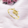 Personalized Pet Lover Jewelry Adjustable Ring Cute Cat Ears Paw Shaped Kitty Custom Name Letter Gift