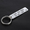 Personalized Rectangle keychain Stainless Steel Free Engraving 51mmX13mm MOM BOSS QUEEN GIft