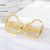 Personalized Stainless Steel Name Earrings For Women Custom Heart Style Circle Hoop Earrings Female pendientes Jewerly Gifts