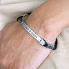 Personalized silicone bracelet for man  Durable Waterproof Alert ID Bracelets - Men's bracelet customized message gift for him