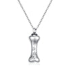 Pet Cremation Ashed Urn Necklace In Stainless Steel Pet Loss Dog Bone Cremation Urn Pendant Necklace