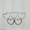 Phenovo 5Pcs Sliver Alloy Heart Circle Rings DIY Charms for Womens Collar Choker Leather Jewelry Leg Ring Garter Belt Making
