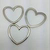 Phenovo 5Pcs Sliver Alloy Heart Circle Rings DIY Charms for Womens Collar Choker Leather Jewelry Leg Ring Garter Belt Making