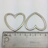 Phenovo 5Pcs Sliver Alloy Heart Circle Rings DIY Charms for Womens Collar Choker Leather Jewelry Leg Ring Garter Belt Making