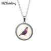 Pigeon Peace Antique Round Necklace Cartoon Anime  Glass Cabochon Pendants Jewelry