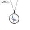 Pigeon Peace Antique Round Necklace Cartoon Anime  Glass Cabochon Pendants Jewelry