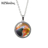 Pigeon Peace Antique Round Necklace Cartoon Anime  Glass Cabochon Pendants Jewelry
