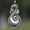 Pikorua Necklace Pendant Maori Twist Mask Manaia Koru Zealand Australia Aboriginal Gift for Men Women Travel Souvenir