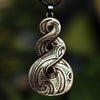 Pikorua Necklace Pendant Maori Twist Mask Manaia Koru Zealand Australia Aboriginal Gift for Men Women Travel Souvenir