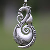 Pikorua Necklace Pendant Maori Twist Mask Manaia Koru Zealand Australia Aboriginal Gift for Men Women Travel Souvenir