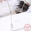 Pin LOVE Sign 925 Stamp Silver Color Trendy Pendant Chain Necklace For Women Girl Necklace Anniversary Fine Jewelry