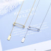 Pin LOVE Sign 925 Stamp Silver Color Trendy Pendant Chain Necklace For Women Girl Necklace Anniversary Fine Jewelry