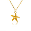 Pink Blue Starfish Pendant Necklace For Women Stainless Steel Gold Color Necklaces Retro Boho Aesthetic Jewelry collares mujer