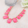 Pink Resin Necklaces Pendant Boho Statement Necklace
