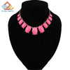 Pink Resin Necklaces Pendant Boho Statement Necklace