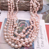 Pink acrylic pearl necklace five layers birthday party wedding jewelry drop-shipping