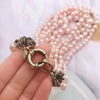 Pink acrylic pearl necklace five layers birthday party wedding jewelry drop-shipping