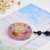 Pink crystal gravel Orgonite Pendant Necklace Chakra Healing Energy Necklace Meditation Jewelry Emf Protection Chakra Healing