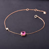 Pink spinel inlaid 18K Gold Bracelet Stimulate body energy and strength