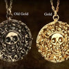 Pirate Skull Round Pendant Necklace Men's Necklace Metal Sweater Chain Accessories Party Jewelry