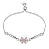 Pisces Constellation CZ Rose Gold Hearts 925 Bracelet