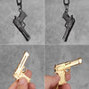 Pistol Desert Eagle Gun Mens Long Gold Necklaces Pendants Chain Hip Hop for Boy Male Stainless Steel Jewelry Gift