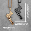 Pistol Desert Eagle Gun Mens Long Gold Necklaces Pendants Chain Hip Hop for Boy Male Stainless Steel Jewelry Gift
