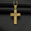Pock Big Cross Necklace &amp; Pendant With Chain Gold Color Stainless Steel Cubic Zircon Men's Women Hip hop Jewelry For Gift