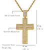 Pock Big Cross Necklace &amp; Pendant With Chain Gold Color Stainless Steel Cubic Zircon Men's Women Hip hop Jewelry For Gift