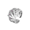 Poker Adjustable Rings For Women Vintage Silver Colour  Designer Jewelry 2022 Trend Aesthetic Accessories GaaBou Jewellery