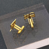 PolishedPlus 1 Pair 26 Letters A-Z  Cufflinks Men's French Shirt Cuff Links Male Suit Accessories