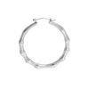 PolishedPlus 1 Pair Stainless Steel Bamboo Hoop Style Earrings Large Big Hoops Tree Rattan Earrings Women Jewelry Gifts