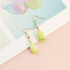 PolishedPlus 1Pair Natural Real Dried Flowers Cute Green Bud Charm For Art Craft Epoxy Resin Making Jewellery Earrings